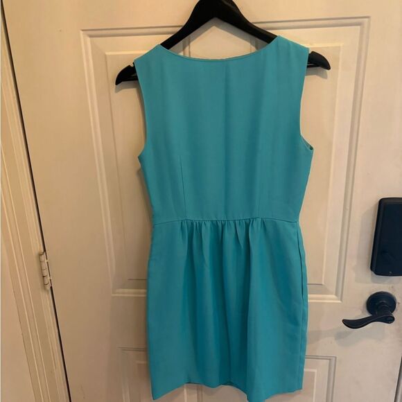 J. Crew Vibrant Turquoise Sleeveless Mini Dress - Picture 4 of 5
